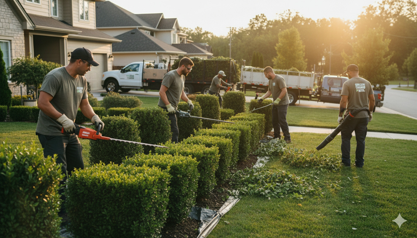 Professional shrub trimming service